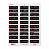Cool Cute Red Halloween Pumpkin Etiket (Full Sheet)