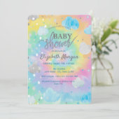 Cool Cute Stars & Clouds Tie Dye Baby shower Kaart (Staand voorkant)