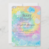 Cool Cute Stars & Clouds Tie Dye Baby shower Kaart (Voorkant)