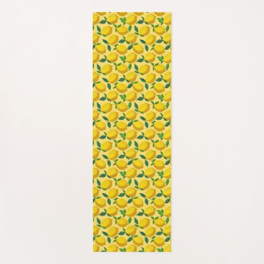 Cool cute yellow lemons fruit  yogamat (Voorkant)