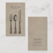 Cool Cutlery  Fork Spoon Knife Professional Visitekaartje (Voorkant / Achterkant)