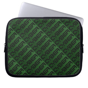 Cool Cyber Graphic Green Laptop Sleeve