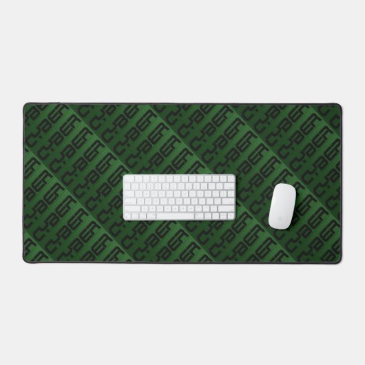 Cool Cyber Text Pattern Green Bureaumat (Keyboard & Muis)