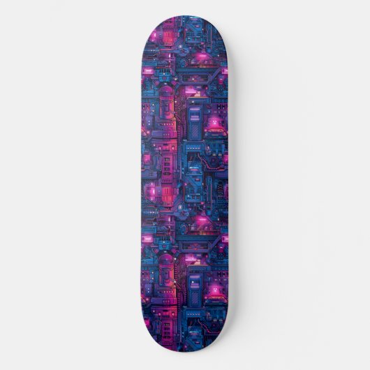 Cool Cyberpunk Anime Japanse Ontwerp Skateboard (Voorkant)