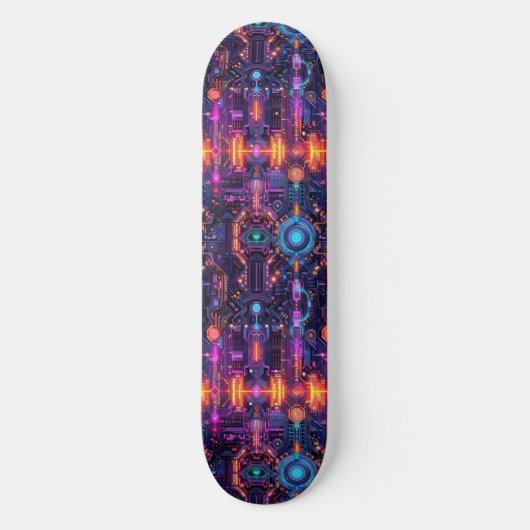 Cool Cyberpunk Anime Japanse Skateboard Ontwerp (Voorkant)