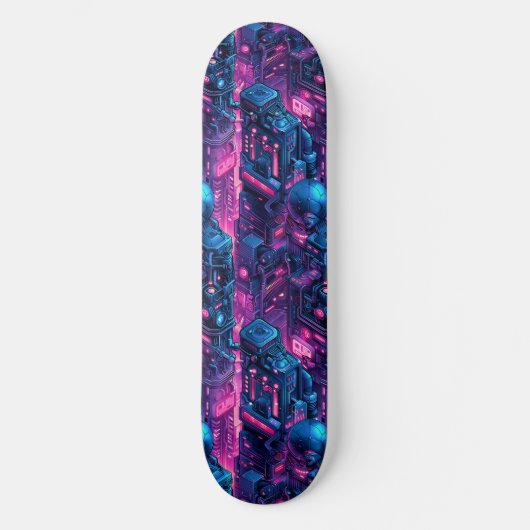 Cool Cyberpunk Anime Japanse Skateboard Ontwerp (Voorkant)