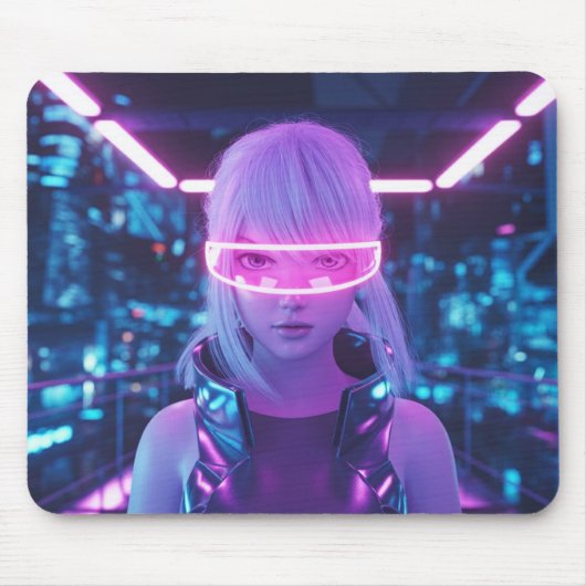Cool Cyberpunk Anime Mousepad Muismat (Voorkant)