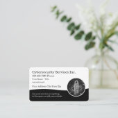 Cool Cybersecurity Thema Visitekaartjes (Staand voorkant)