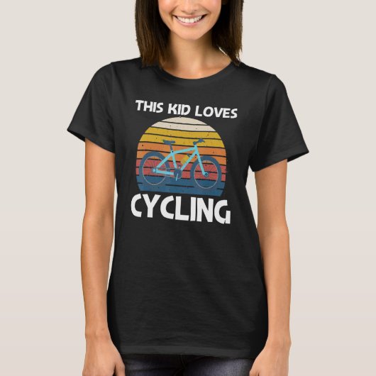 Cool Cycling For Kids Boys Men Biking Bicycle Cycl T-shirt (Voorkant)
