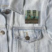 Cool cyclist giften vierkante button 5,1 cm (In situ)