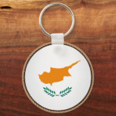 Cool Cyprus Flag Seal Sleutelhanger (Voorkant)