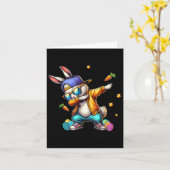 Cool Dab Bunny Easter Funny Kinder Peuter Boys Man Kaart (Gele Bloem)