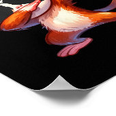 Cool Dab Monkey With Sungles Cartoon Humor Poster (Hoek)