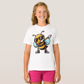 Cool Dabbing Bee Kawaii T-shirt (Voorkant volledig)