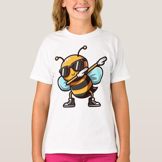 Cool Dabbing Bee Kawaii T-shirt (Voorkant)