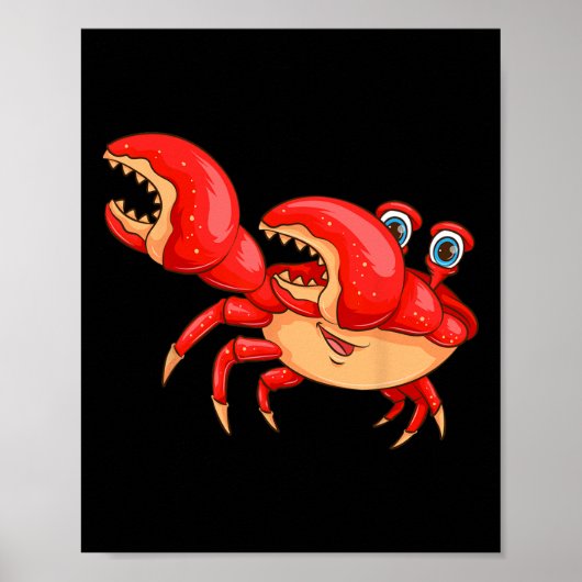 Cool Dabbing Crab Funny Dancer Zee Creature Lover Poster (Voorkant)