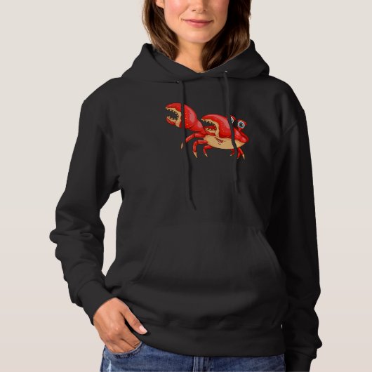 Cool Dabbing Crab Funny Dancer Zee Hoodie (Voorkant)