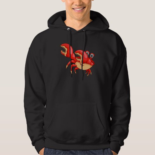 Cool Dabbing Crab Funny Dancer Zee Hoodie (Voorkant)