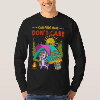 Cool Dabbing Eenhoorn's Camping Haar Maakt Niet Ui T-shirt