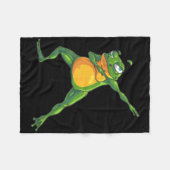 Cool Dabbing Frog Funny Hip-hop Kikkervisje Dansen Fleece Deken (Voorkant (Horizontaal))