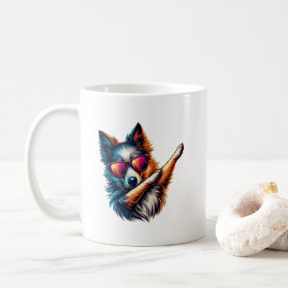 Cool Dabbing Hond Kunst Koffiemok