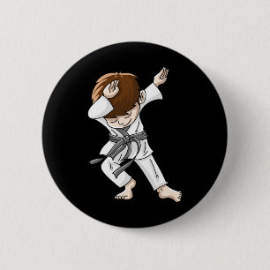 Cool Dabbing Karate Boy Grappig Hip-hop Judo Danse Ronde Button 5,7 Cm