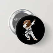 Cool Dabbing Karate Boy Grappig Hip-hop Judo Danse Ronde Button 5,7 Cm (Voorkant /achterkant)
