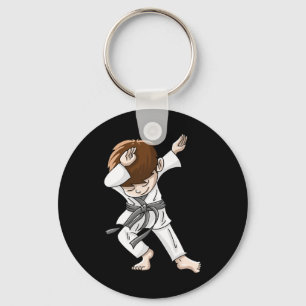 Cool Dabbing Karate Boy Grappig Hip-hop Judo Danse Sleutelhanger
