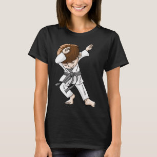 Cool Dabbing Karate Boy Grappig Hip-hop Judo Danse T-shirt
