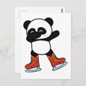 Cool Dabbing Panda op schaatsen Briefkaart (Voorkant / Achterkant)