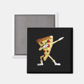 Cool Dabbing Pizza Grappige Italiaanse Pie Hip-hop Magneet (Voorkant / Achterkant)