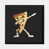 Cool Dabbing Pizza Grappige Italiaanse Pie Hip-hop Magneet (Voorkant)