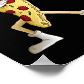 Cool Dabbing Pizza Grappige Italiaanse Pie Hip-hop Poster (Hoek)