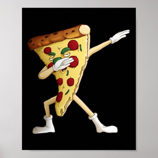 Cool Dabbing Pizza Grappige Italiaanse Pie Hip-hop Poster (Voorkant)