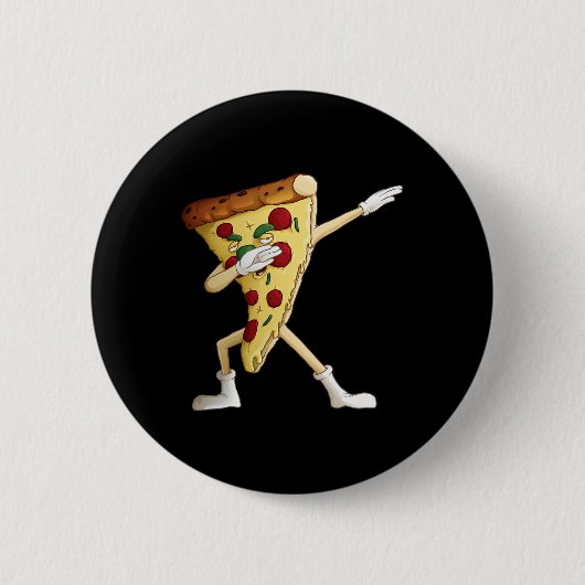 Cool Dabbing Pizza Grappige Italiaanse Pie Hip-hop Ronde Button 5,7 Cm (Voorkant)