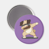 Cool Dabbing Pug met Zonnebril Magnet (Voorkant / Achterkant)