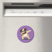 Cool Dabbing Pug met Zonnebril Magnet (Insitu (Vaatwasser))