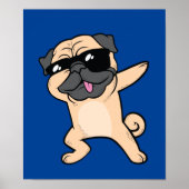 Cool Dabbing Pug Poster (Voorkant)