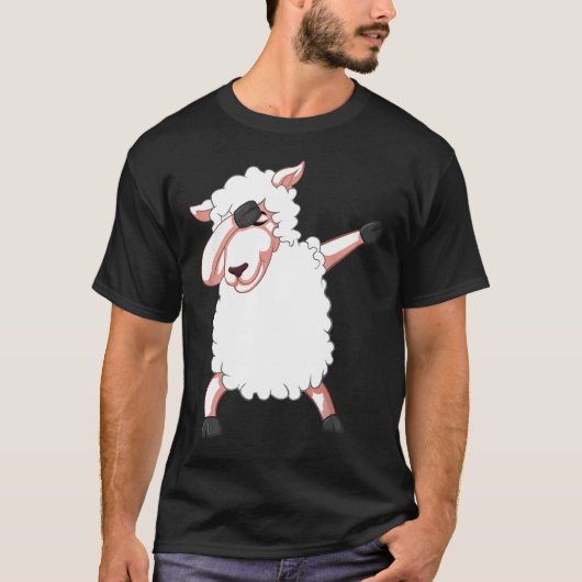 Cool Dabbing Schaap Grappige Boer Lamsdier Dancin T-shirt (Voorkant)