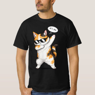 Cool Dabbing Schotse Kat Draagt Zonnebril T-Shirt