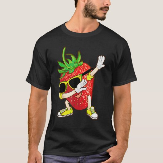 Cool Dabbing Strawberry Funny Love Dancer Sweet Fr T-shirt (Voorkant)