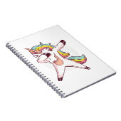 Cool Dabbing Unicorn Rainbow Trendy Dance Moves Notitieboek (Rechterzijde)