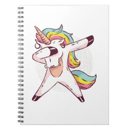 Cool Dabbing Unicorn Rainbow Trendy Dance Moves Notitieboek