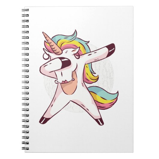 Cool Dabbing Unicorn Rainbow Trendy Dance Moves Notitieboek (Voorkant)