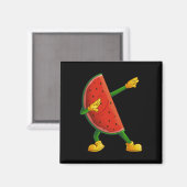 Cool Dabbing Watermeloen Grappig Fruit Dancing Ath Magneet (Voorkant / Achterkant)
