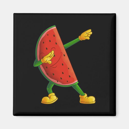 Cool Dabbing Watermeloen Grappig Fruit Dancing Ath Magneet (Voorkant)