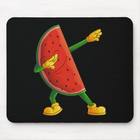 Cool Dabbing Watermeloen Grappig Fruit Dancing Ath Muismat (Voorkant)