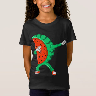 Cool Dabbing Watermeloen Grappig Fruit Dancing Ath T-shirt