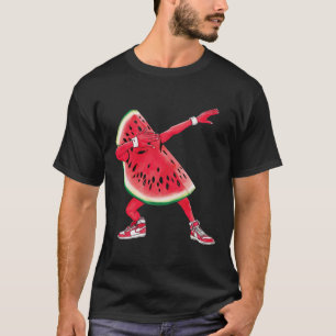 Cool Dabbing Watermeloen Grappig Fruit Dancing Ath T-shirt