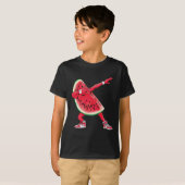 Cool Dabbing Watermeloen Grappig Fruit Dancing Ath T-shirt (Voorkant volledig)